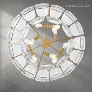 Lillia 9 - Light Steel Dimmable Chandelier