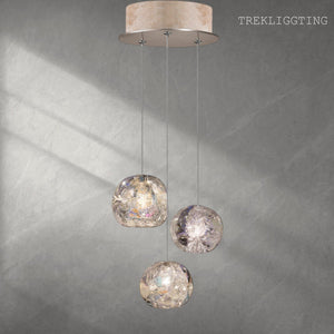 Nature-inspired round crystal Chandelier