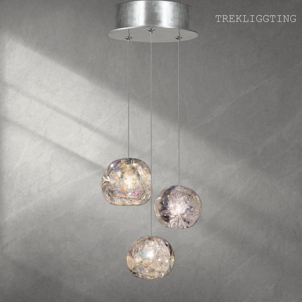 Nature-inspired round crystal Chandelier