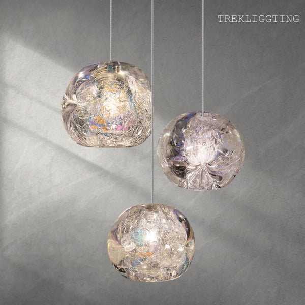 Nature-inspired round crystal Chandelier