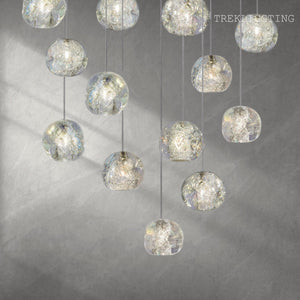Nature-inspired round crystal Chandelier