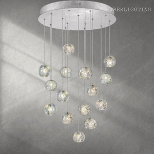 Nature-inspired round crystal Chandelier