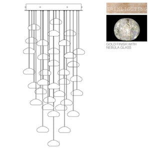 Nature-inspired round crystal Chandelier