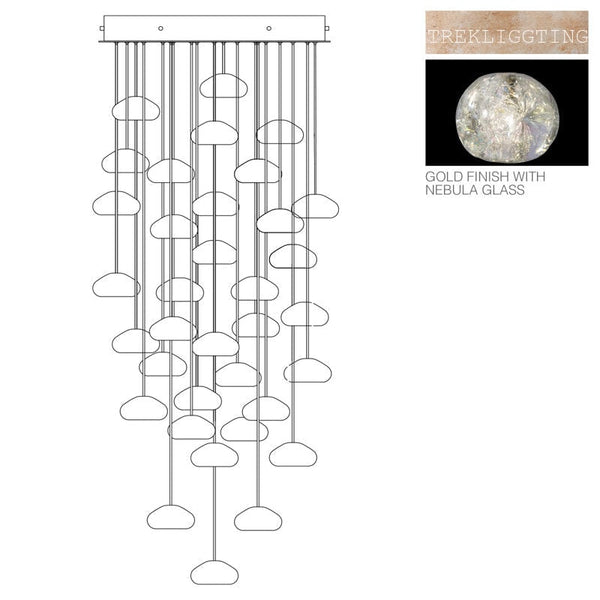 Nature-inspired round crystal Chandelier