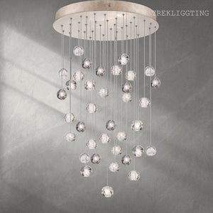 Nature-inspired round crystal Chandelier
