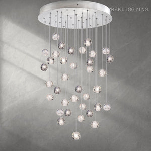 Nature-inspired round crystal Chandelier