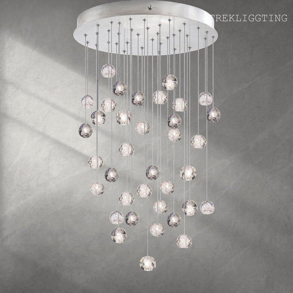 Nature-inspired round crystal Chandelier