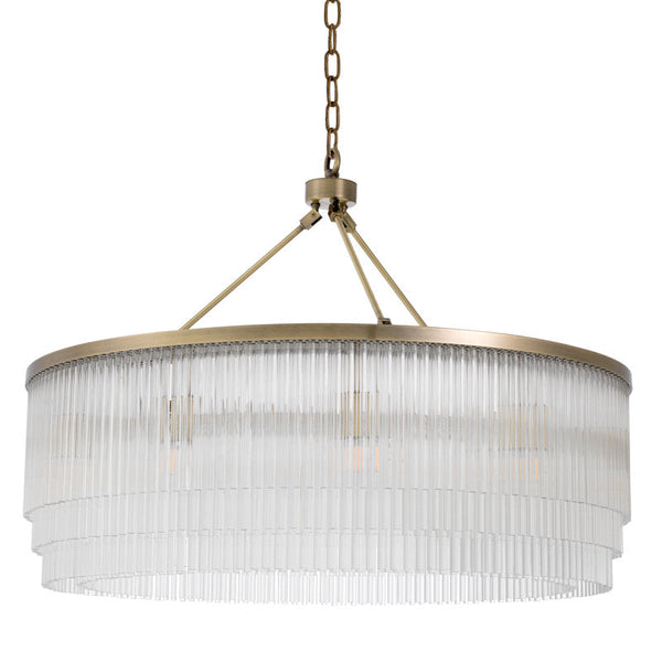 Hector 10-Light Chandelier: Grand Gold Finish, Crystal Accents for Elegant Homes