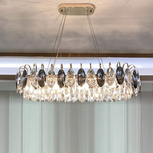 Luxurious K9 Crystal Chandelier Modern Ceiling Light Fixtures Set for Living Room/Dining Room