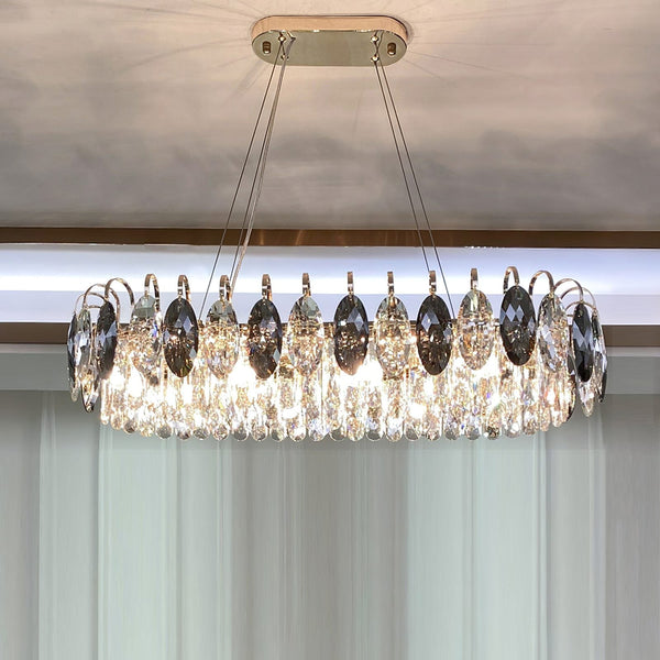 Luxurious K9 Crystal Chandelier Modern Ceiling Light Fixtures Set for Living Room/Dining Room