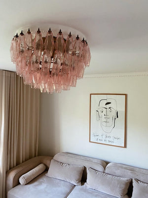 Murano Chandelier – Poliedri – 84 glasses