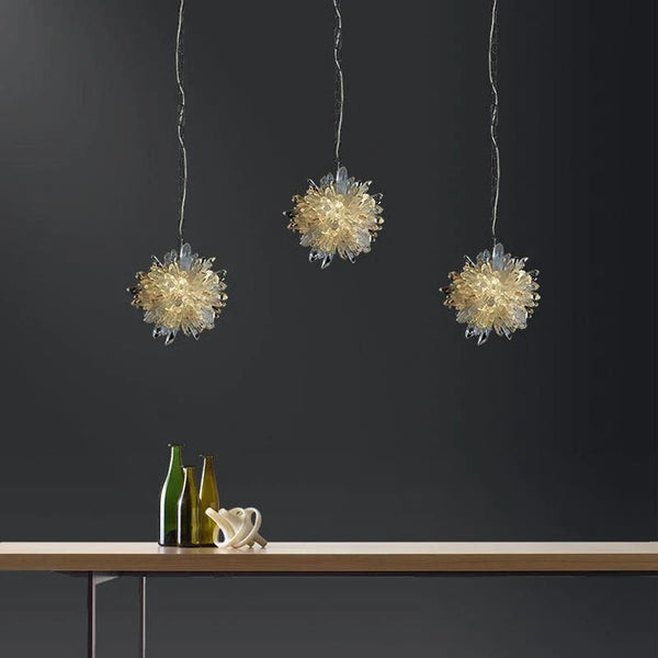 Rose Rock Crystal Creative Pendant Island Chandelier