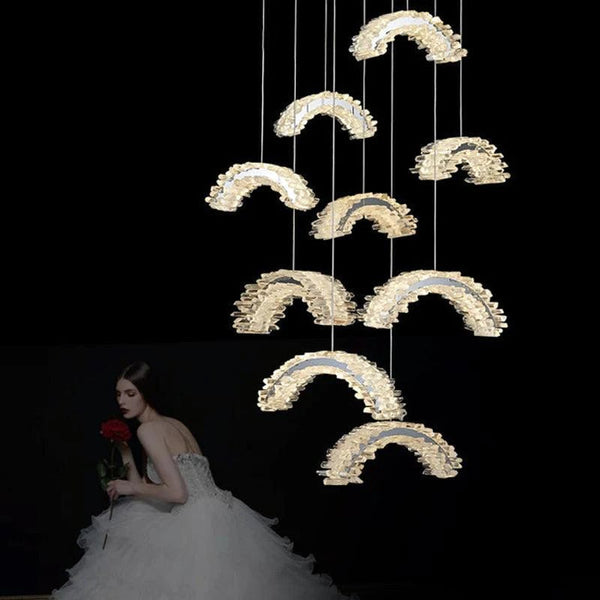 Rose Rock Crystal Chandelier Contemporary Chandelier Office