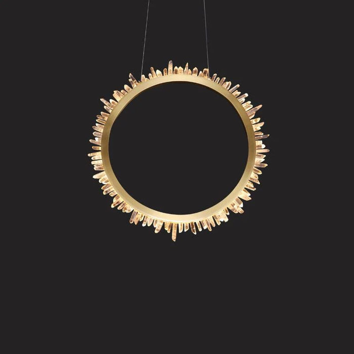 Rose Rock Crystal Ring Chandelier Contemporary Chandelie Staircase