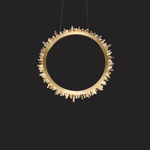 Rose Rock Crystal Ring Chandelier Contemporary Chandelie Staircase