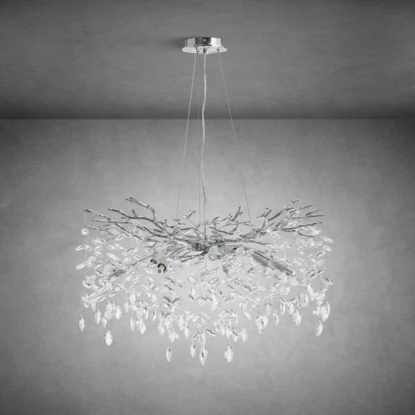 Modern Gold Tree Branch Crystal Chandelier