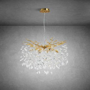 Modern Gold Tree Branch Crystal Chandelier