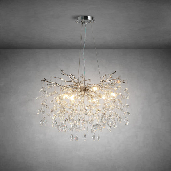 Modern Gold Tree Branch Crystal Chandelier