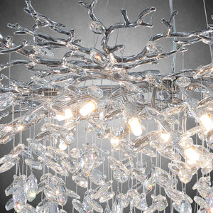 Modern Gold Tree Branch Crystal Chandelier
