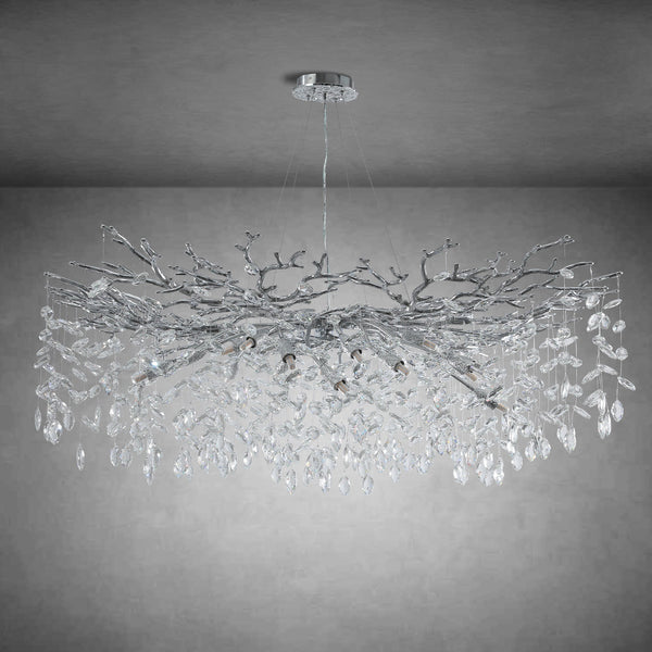 Modern Gold Tree Branch Crystal Chandelier