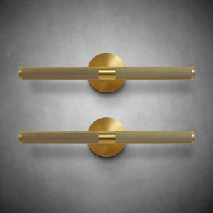 Black Copper Bathroom Wall Sconce Light with 360° Rotatable Shade