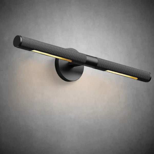 Black Copper Bathroom Wall Sconce Light with 360° Rotatable Shade