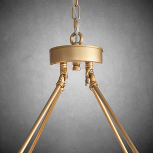 Wagon Wheel Chandelier with Glass Shades