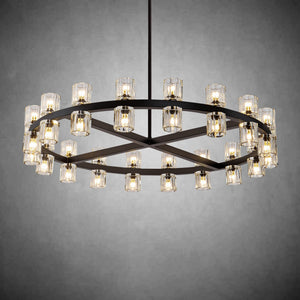 Modern Round Chandelier,K9 Crystal Chandeliers for Dining Room