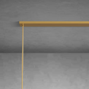 Modern Linear Chandelier with Clear Glass Cylinder Lights for Dining Room