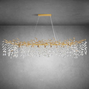 Modern Gold Tree Branch Crystal Chandelier
