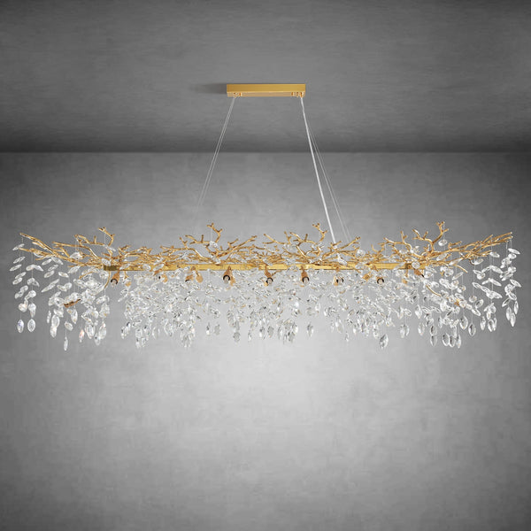 Modern Gold Tree Branch Crystal Chandelier