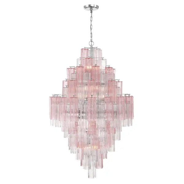 Addis Diamond Chandelier 49''H-Chrome-Spring-Arialamps
