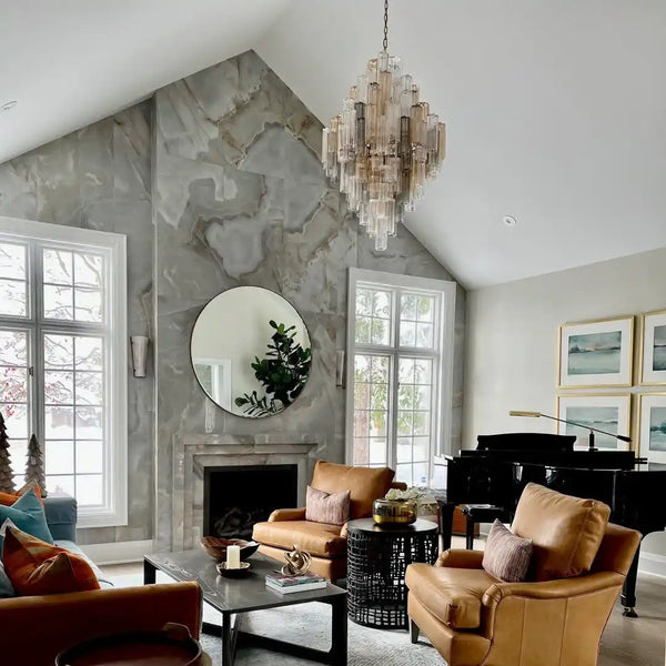 Addis Diamond Chandelier 49''H-Arialamps