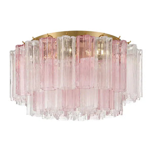 Addis Flushmount 22"/32"-22"-7 Lights-Brass-Spring-Arialamps