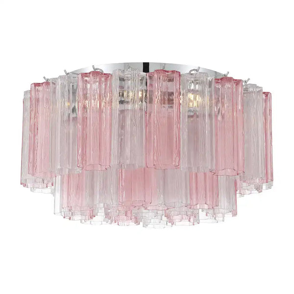 Addis Flushmount 22"/32"-22"-7 Lights-Polished Chrome-Spring-Arialamps
