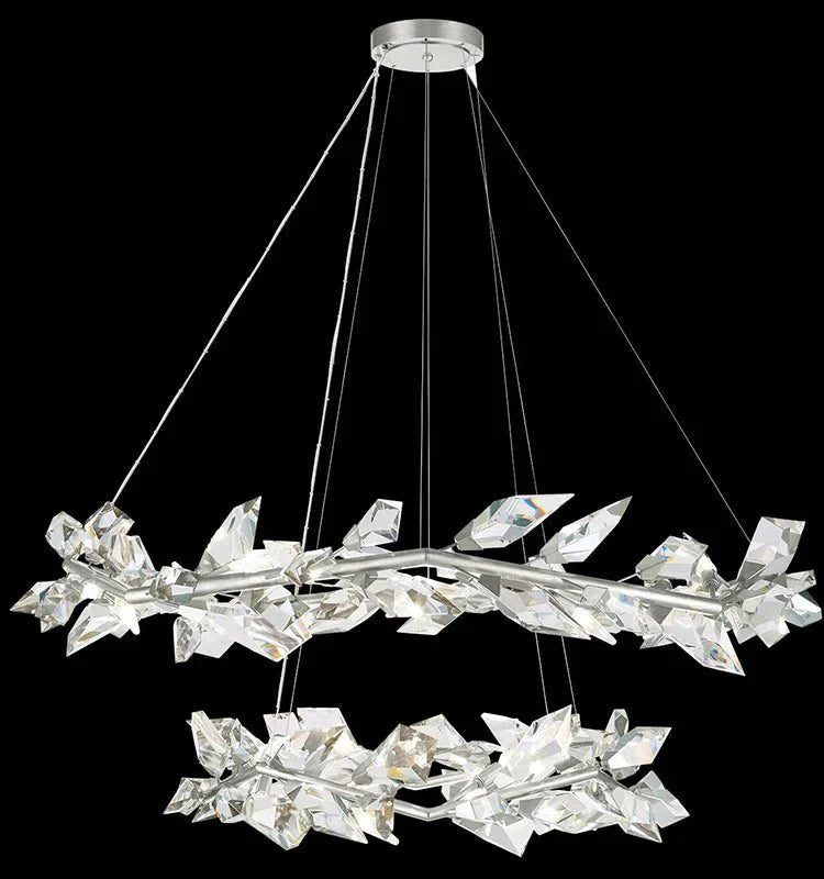 Addison 55" Round Crystal Chandelier - Arialamps