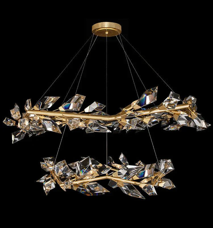 Addison 55" Round Crystal Chandelier - Arialamps