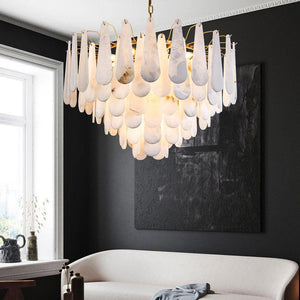 Alabaster Anne Foyer Art Chandelier-Arialamps
