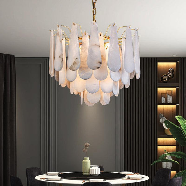Alabaster Anne Foyer Art Chandelier-Arialamps