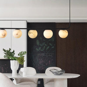 Alabaster Anne Island Chandelier 5 Lights-Arialamps