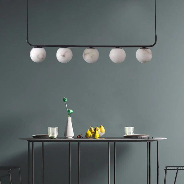 Alabaster Anne Island Chandelier 5 Lights-Arialamps