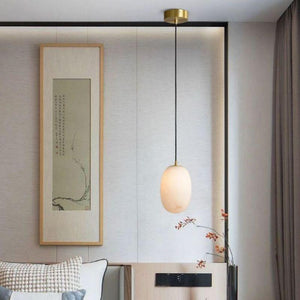 Alabaster Bedside Pendant Light-Pendant for living room,Pendant for kitchen,Pendant for bathrooms,Pendant for bedrooms,Pendant for foyer,Pendant for stairways,Pendant for dining room-Arialamps