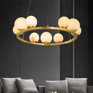 Alabaster Chandeliers Spain Dining Room-23.62"D*47.24"H-Arialamps