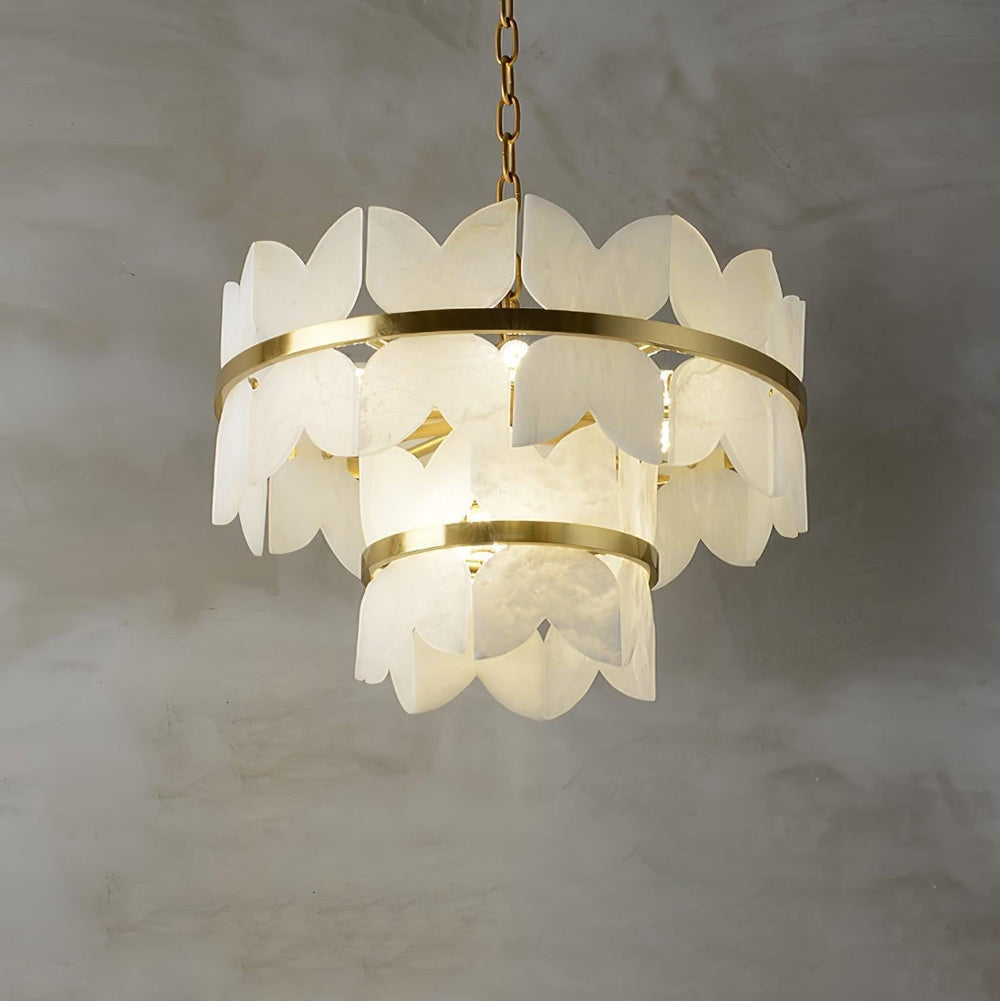 Alabaster Cloudscape Chandelier with 1/2 layer-1 layer 23.6" x H 8.7" / Dia 60cm x H 22cm-Arialamps