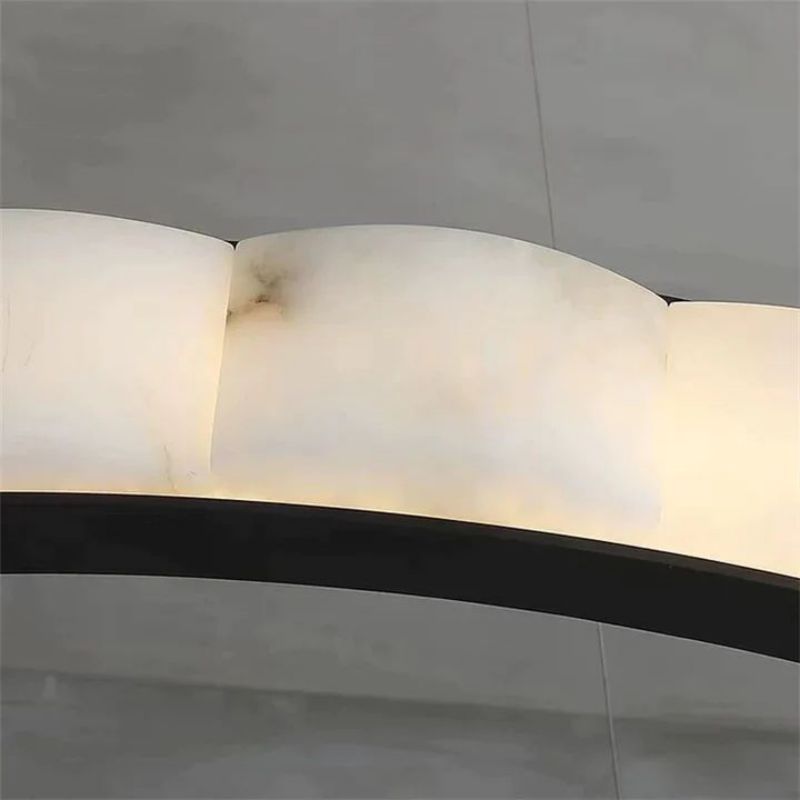 Alabaster Cloudy Chandelier-Chandelier-32"-Arialamps