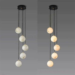 Alabaster Global Wavy Chandelier-chandeliers for dining room,chandeliers for stairways,chandeliers for foyer,chandeliers for bedrooms,chandeliers for kitchen,chandeliers for living room-5 Lights-Arialamps