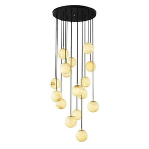 Alabaster Global Wavy Chandelier-chandeliers for dining room,chandeliers for stairways,chandeliers for foyer,chandeliers for bedrooms,chandeliers for kitchen,chandeliers for living room-16 Lights-Arialamps