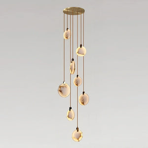 Alabaster Long Staircase Chandelier 5 styles-NORMAL-Arialamps