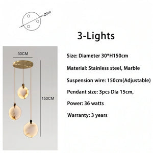 Alabaster Long Staircase Chandelier 5 styles-NORMAL-Arialamps