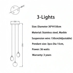Alabaster Long Staircase Chandelier 5 styles-NORMAL-Arialamps